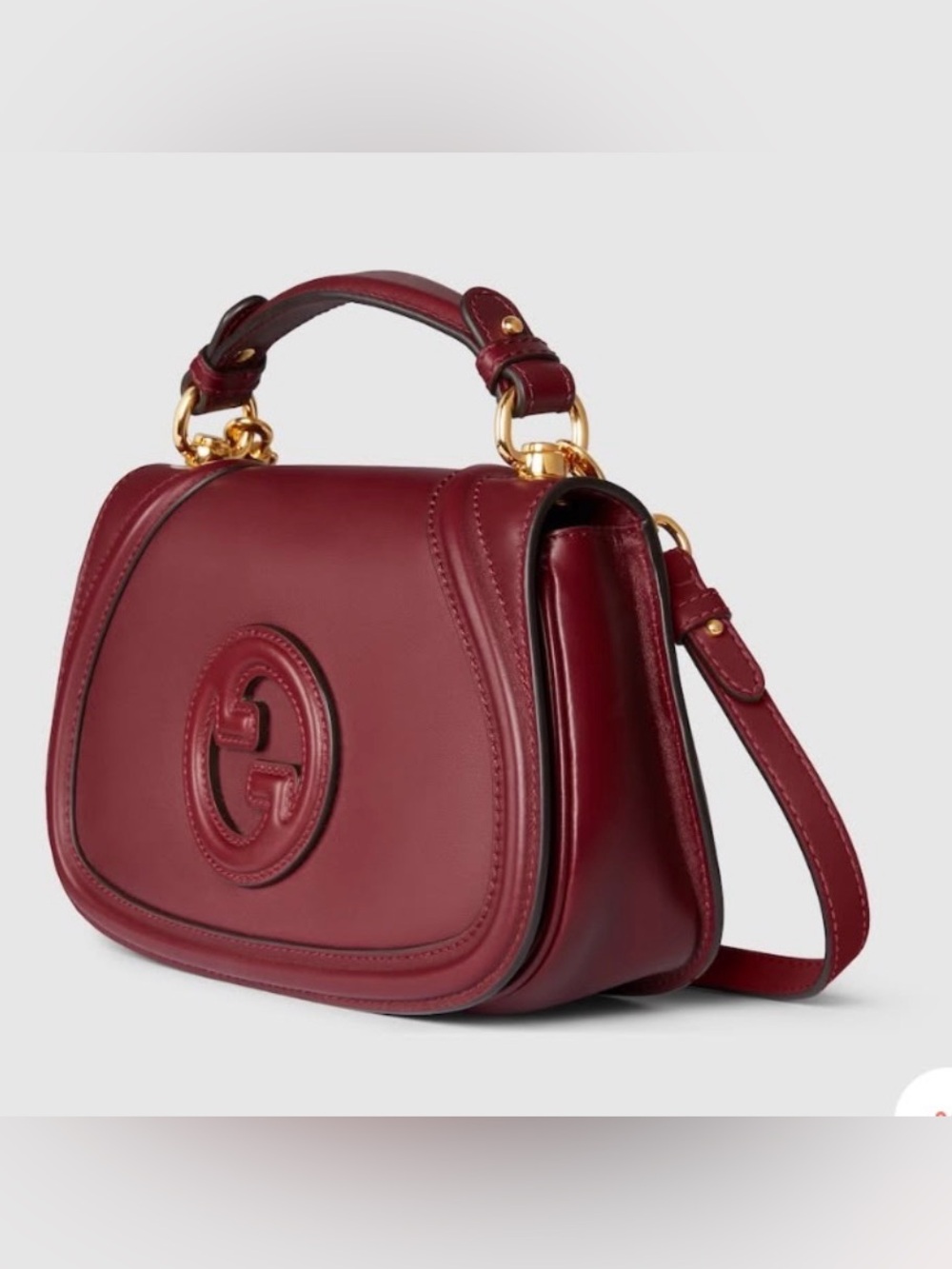 GUCCI Medium Blondie Top Handle Bag Rosso Ancora NWT